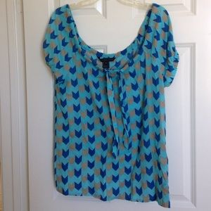 Blue And Tan Marc By Marc Jacobs Blouse