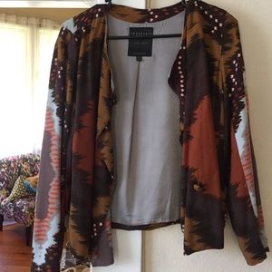 Anthropologie Funky Sanctuary Clothing ikat blazer