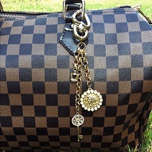 Key Crown Charm Bag Jewelry Keychain