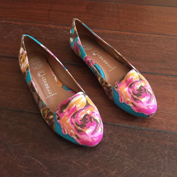 Jeffrey Campbell Rose artwork flats