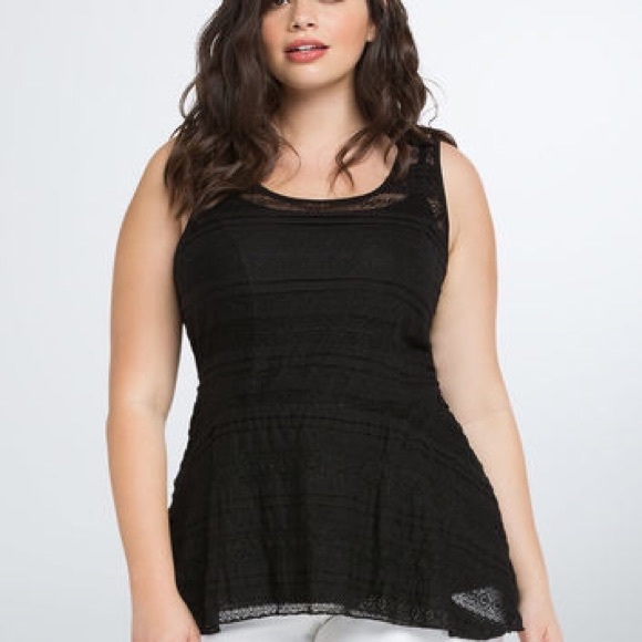 torrid Tops - TORRID black lace baby doll size 3