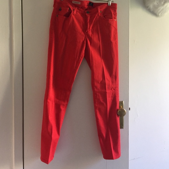 AG Red Stevie Ankle Jeans (Size 30)