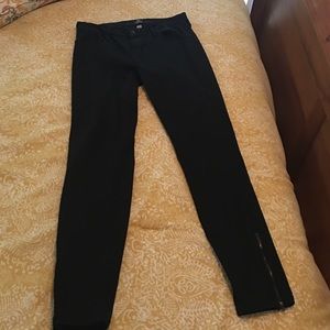 Just Black skinny jeans with ankle zippers.