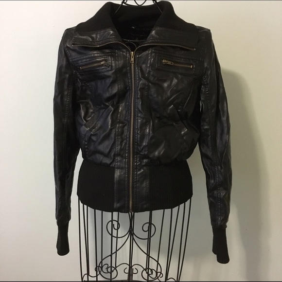 Faux leather jacket