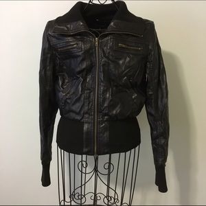 Faux leather jacket