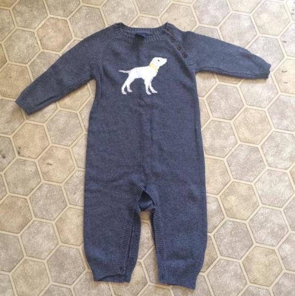 Baby Gap 12-18 Sweater Dog One-piece