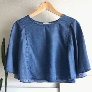 Cape denim top XS
