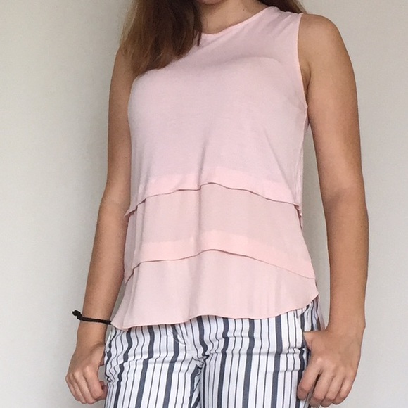 LOFT Layered Baby Pink Tank