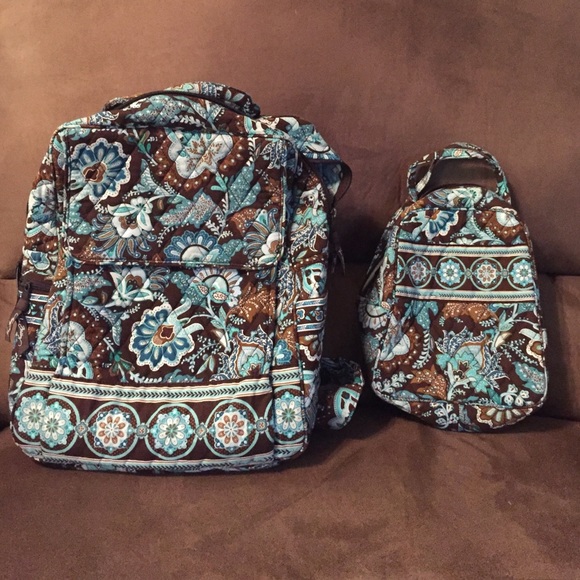 Vera Bradley Java Blue backpack and lunchbox