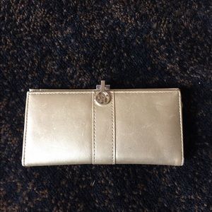 New York and Company gold wallet