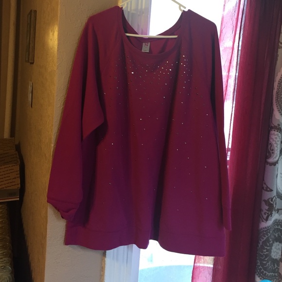 Sequin accent sweatshirt