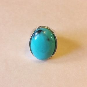 Turquoise and silver ring