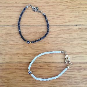 2 beaded evil eye bracelets from Greece!