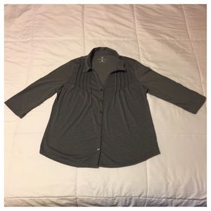 New York & Company Gray Blouse