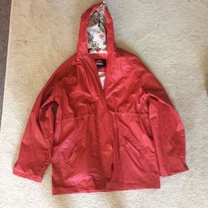 Red raincoat