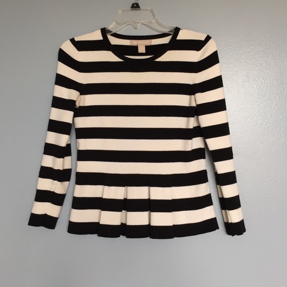 Banana Republic Striped peplum sweater