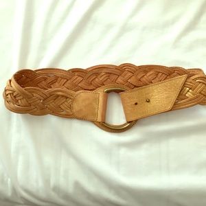 Linnea Pelle Braided Gold/Tan belt