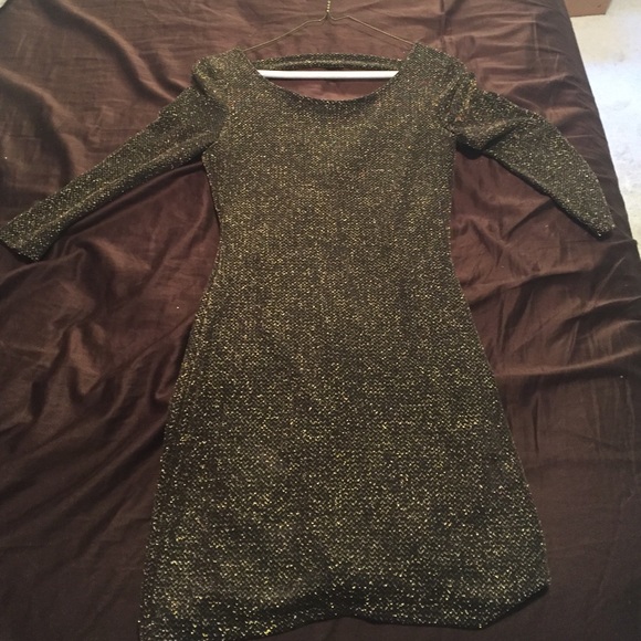 Gold cocktail dress
