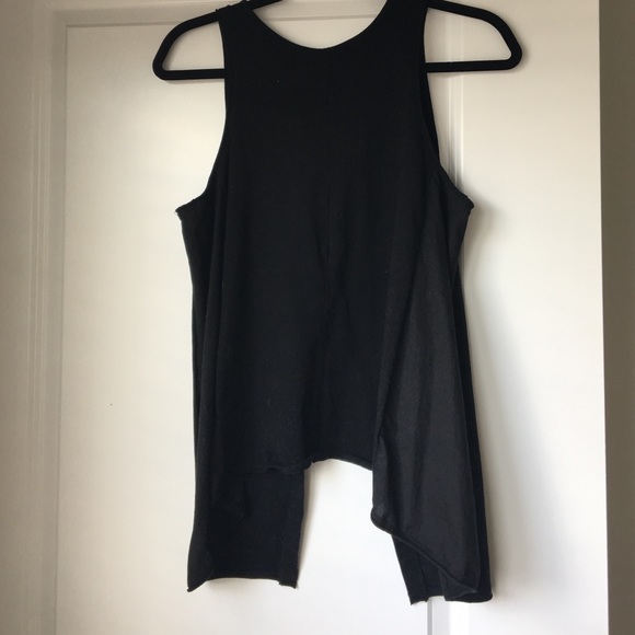 Madewell high low split back top