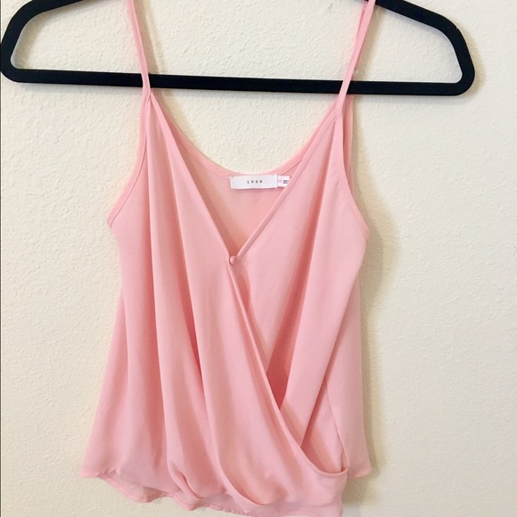 pink spaghetti strap shirt