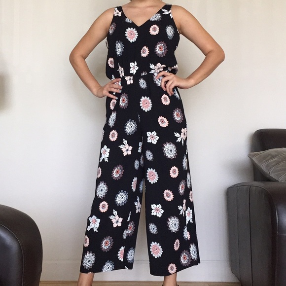 LOFT Floral Jumpsuit