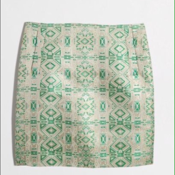 J.Crew Jacquard Metallic Mini Skirt