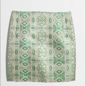 J.Crew Jacquard Metallic Mini Skirt