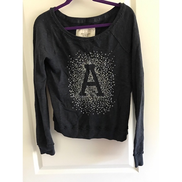 Abercrombie & Fitch Blue Sequin Pullover