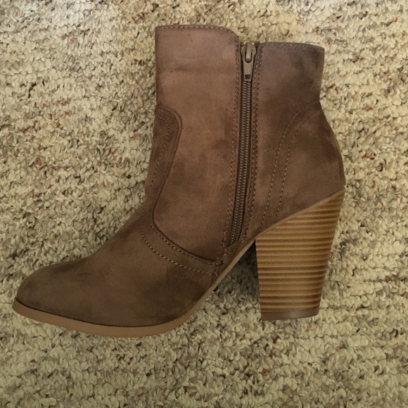chunky heel ankle booties