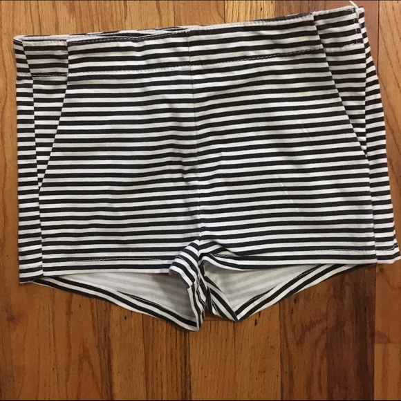 High waisted striped shorts