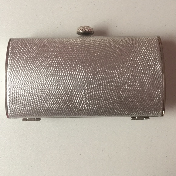 Silver evening clutch