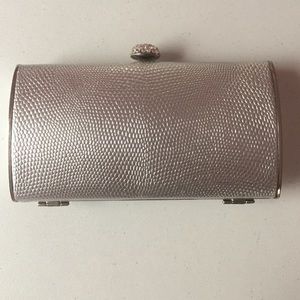Silver evening clutch