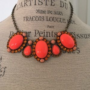J crew orange statement necklace