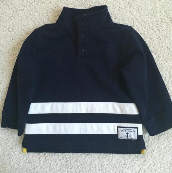 Janie and Jack sweatshirt with button up neck