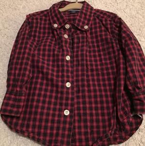 Baby Gap button down. Red navy and white plaid.