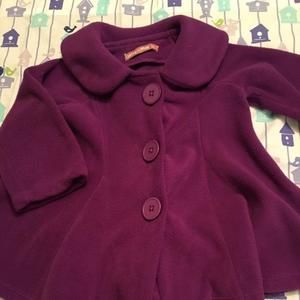 Jelly the Pug Purple Fleece Coat