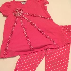 Hartstrings floral and polka dot pant set