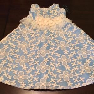 NEW Isobella & Chloe Lined Floral Overlay Dress