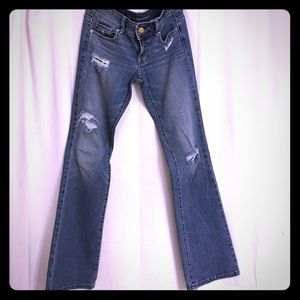 American Eagle Distressed Original Boot Jeans