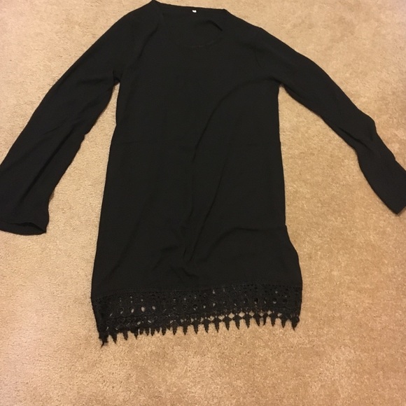 Black knee length dress