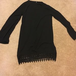 Black knee length dress