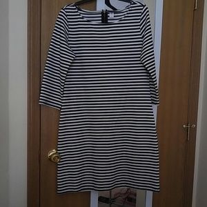 Old navy thick fall striped dress with zipper