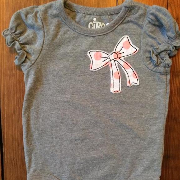 Circo bow onesie with cap sleeves