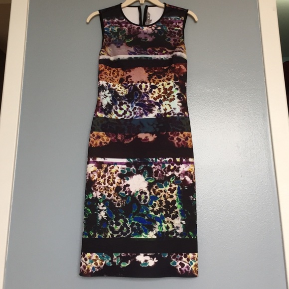 Clover Canyon neoprene winter florals dress