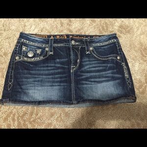 Rock revival mini skirt