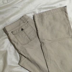 Khaki flare/boot cut customized pants