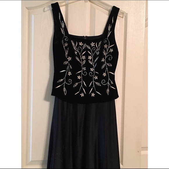 Long black and silver dress