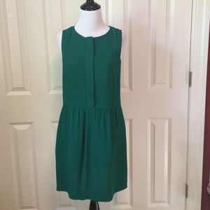 J Crew Green Dress w/ Pockets