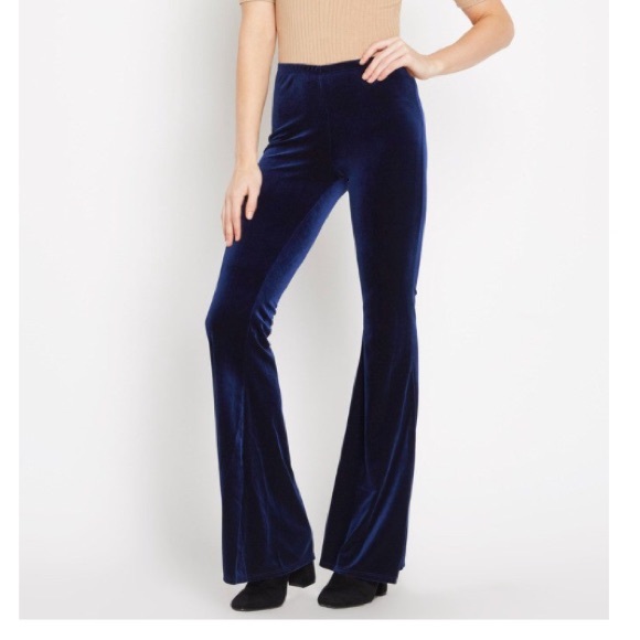 blue velvet flares