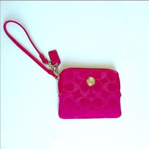 Coach Pink Wristlet Wallet